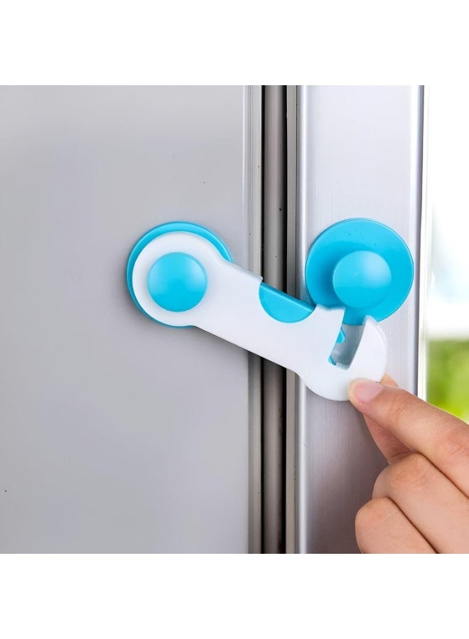 6 أقفال أمان للأطفال متعددة الألوان للخزائن والأدراج - أقفال متينة مقاومة للعبث للأطفال الصغار، تحمي من الحوادث، سهلة الاستخدام للبالغين، صعبة على الأطفال، جهاز أمان منزلي أساسي - Image 3